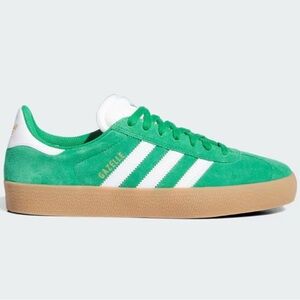 Adidas Gazelle Green and White Sneakers